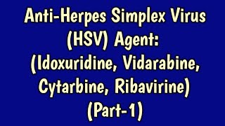 Anti HSV Agent Part1 AntiHerpes Simplex Virus Idoxuridine Vidarabine Cytarbine Ribavirine [upl. by Deedee]