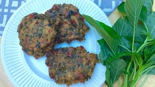 Jamaican Callaloo Fritters Recipe [upl. by Adnowal]