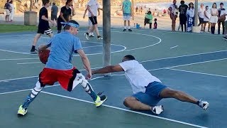 Professor vs Trash Talker 1v1 for 100 EPIC beach court [upl. by Ransom]