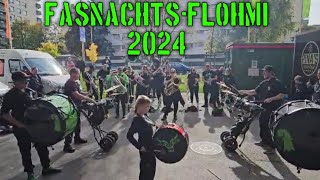 Uftritt am FasnachtsFlohmi Region Basel  Vollgas in Prattele🖤💚🎺🥁🥳 [upl. by Ayhtak]