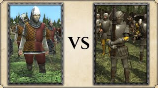 Medieval 2 Total War  Retinue Longbowmen VS Hand Gunners [upl. by Anaeg17]