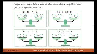 2 SINIF MATEMATİK EŞİT İŞARETİNİN EŞİTLİK ANLAMI TOPLAMA VE ÇIKARMA İŞLEMİ GEREKTİREN PROBLEMLERİN Ç [upl. by Nnaillij]