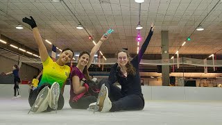 Treino de patins com amigas Pista de patinação no gelo em São Paulo Arena Ice Brasil [upl. by Sorcha691]