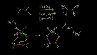 Syn dihydroxylation  Alkenes and Alkynes  Organic chemistry  Khan Academy [upl. by Ydnamron]