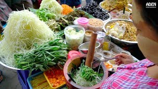 Myanmar Street Food  Mandalay around Zay Cho Market [upl. by Rehpatsirhc]