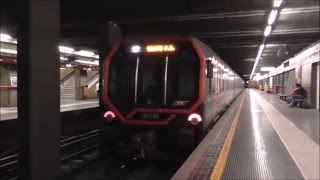 AnsaldoBreda Leonardo  Départ de la station Lotto sur laligne 1 du métro de Milan [upl. by Cassi291]