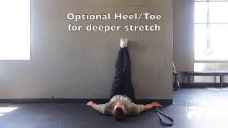 Supine Hamstring Wall Stretch [upl. by Odradlig]