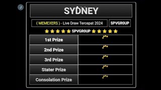 🔴 LIVE DRAW SYDNEY  LIVE SDY HARI INI  SYDNEY LIVE DRAW HARI INI  LIVE DRAW SDY HARI INI TERCEPAT [upl. by Orwin]