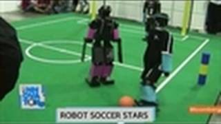 Robot Soccer Stars Win World Cup Trophy for US [upl. by Sergu573]