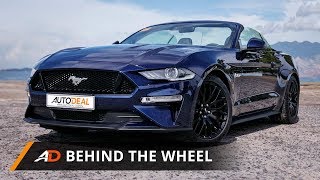 2018 Ford Mustang GT Premium AT Convertible Review  Behind the Wheel [upl. by Nonarb]