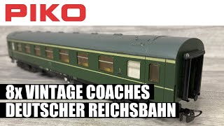 East German Deutsche Reichsbahn Coaches  PiKO HO Scale  Vintage Model Railway Review [upl. by Naruq]