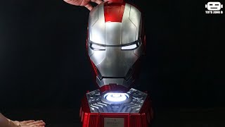 Testing  Iron Man Mark 5 Electronic Wearable Helmet By KillerBody [upl. by Alcus]