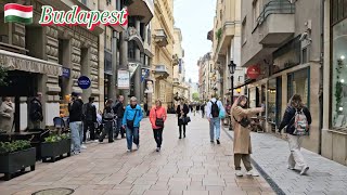 🇭🇺 Budapest Hungary Walk along Vaci Street in Budapest in October [upl. by Ynafit975]