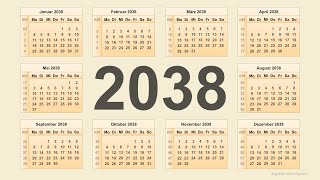 Kalender 2038 [upl. by Bartholomeo]