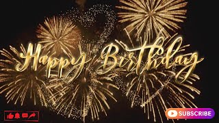 Happy Birthday Animated Card mp4 Gif png Black and gold with Birthday song viral videos [upl. by Lubow]