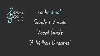 rockschool Grade 1 Vocal Practice  “A Million Dreams” Vocal Guide [upl. by Boonie499]