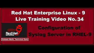 Configuration of Syslog Server in RHEL9  Configuration of Syslog Server in Hindi [upl. by Nilde]