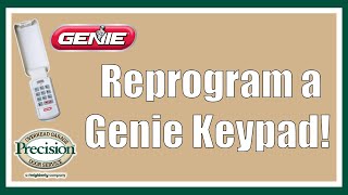 How to Reprogram a Genie Keypad [upl. by Eerej]