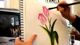 Paint Fast and Easy Tulips [upl. by Illac]