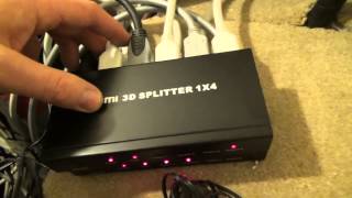 How To connect HD Multi Room TV 1 source to 4 TVs using HDMI Splitters  Amplifiers [upl. by Signe]