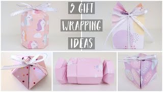 5 Creative Gift Wrapping Ideas  DIY Gift Boxes [upl. by Kliment215]