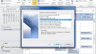 Outlook 2010 Import an iCalendar or vCalendar File into Calendar [upl. by Berget700]