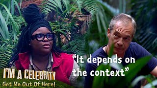 Cultural Clashes Nella Rose Challenges Nigel Farage  Im A Celebrity Get Me Out of Here [upl. by Annaili]