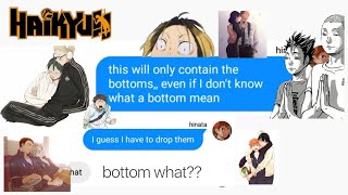 haikyuu texts  hinata exposed the tops  kiss marry kill karasuno edition read desc [upl. by Adnirem]