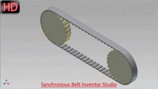 Synchronous BeltInventor Studio Video Tutorial Autodesk Inventor [upl. by Branen]