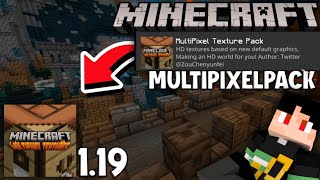 Multipixel Texture Pack 119 Bedrock Edition Toturial Mcpe [upl. by Wollis]