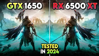 GTX 1650 vs RX 6500 XT  New Games Tested in 2024 [upl. by Nywloc]