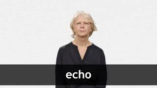 How to pronounce ECHO in American English [upl. by Elizabet]