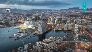 Oslo City Drone View A Breathtaking Aerial Tour [upl. by Ongun]