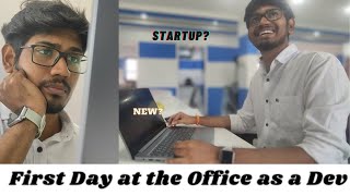 first day at office as a dev  officeTour  startup  unboxingLaptop  officetour Tamil  SridarDocs [upl. by Emorej515]