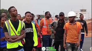 VISITE DES TRAVAUX À LAÉROPORT DE MBUJIMAYI [upl. by Ranip759]