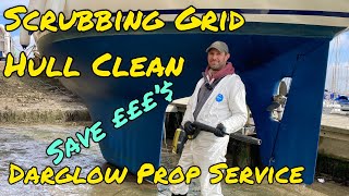 Bottom clean using Tidal Scrubbing Grid and Darglow Feathering Propeller service [upl. by Kerat]