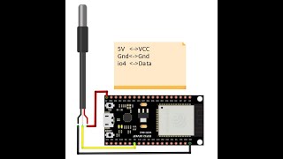 DS18B20  ESP32 one Wire Bus Application [upl. by Patterson]