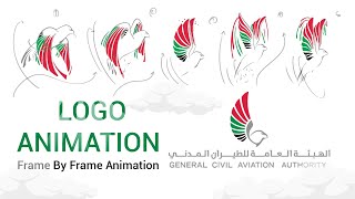 Falcon Logo Animation GCAA  GENERAL CIVIL AVIATION AUTHORITY [upl. by Ennasil]