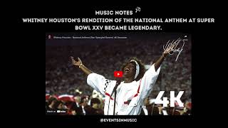 Whitney Houston Sings the National Anthem at Super Bowl XXV Legendary whitneyhouston [upl. by Donatelli]