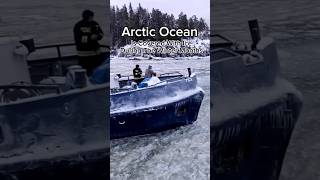 Boat in the Arctic ocean boat arcticocean ocean [upl. by Odlaw]