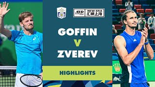 David Goffin vs Alexander Zverev Highlights  Rolex Shanghai Masters 2024 [upl. by Idnal223]