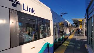 New Sound Transit 1 Line Link Light Rail Tram Departing Shoreline South148th Station [upl. by Mot729]