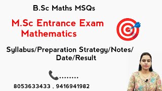 MSc Entrance  Syllabus  Preparation Strategy  Exam Date  Result  New Era Maths Classes [upl. by Silverman]