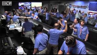 Raw Video Mission control reacts as Curiosity lands on Mars [upl. by Latnahs]