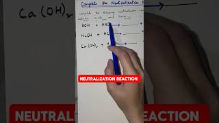 Complete the Neutralization reaction  Neutralization reaction shorts [upl. by Hnahk]