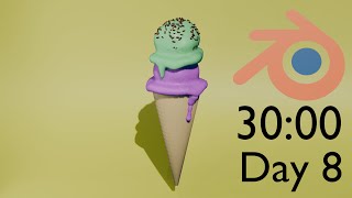 Speed modeling an icecream cone in Blender [upl. by Freberg]