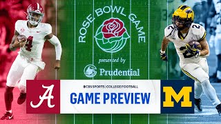 2024 Rose Bowl SUPER PREVIEW No 4 Alabama vs No 1 Michigan  CBS Sports [upl. by Aennil525]