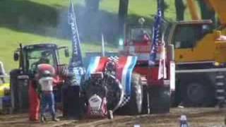 Tractor Pulling using a CurtissWright R3350 3700hp 18 cyl [upl. by Darcie527]