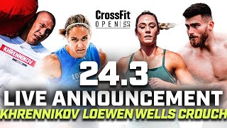 CrossFit Open Workout 243 Live Announcement [upl. by Norag590]