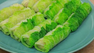 Healthy Cabbage Roll Recipe  Making Chinese cabbage roll recipe  V Taste [upl. by Croom]